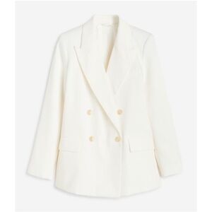 H&M White Double-Breasted Women's Blazer NWT XSMALL